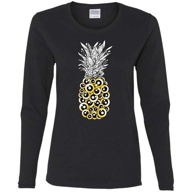 T-Shirts Black / S Tropical Illusion Women's Long Sleeve T-Shirt