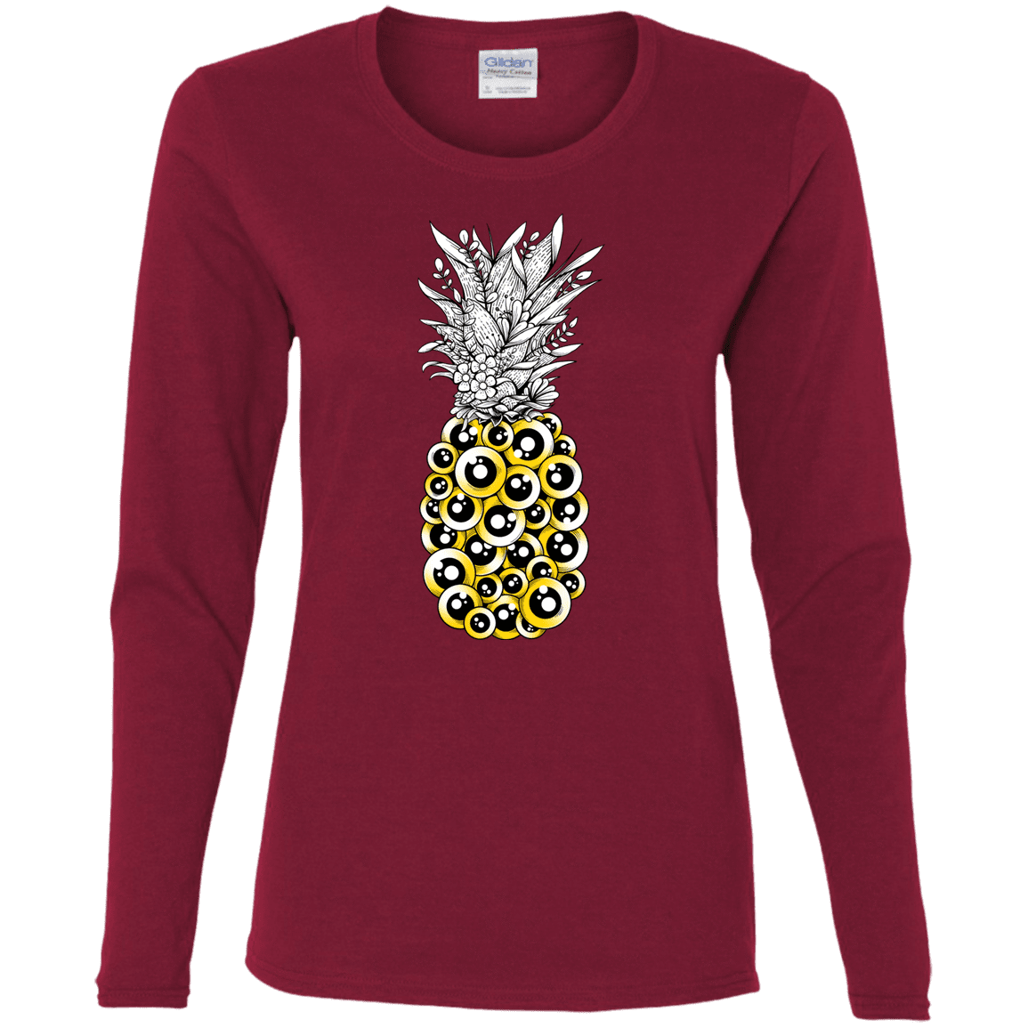 T-Shirts Cardinal / S Tropical Illusion Women's Long Sleeve T-Shirt