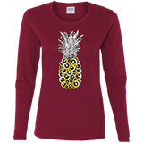 T-Shirts Cardinal / S Tropical Illusion Women's Long Sleeve T-Shirt