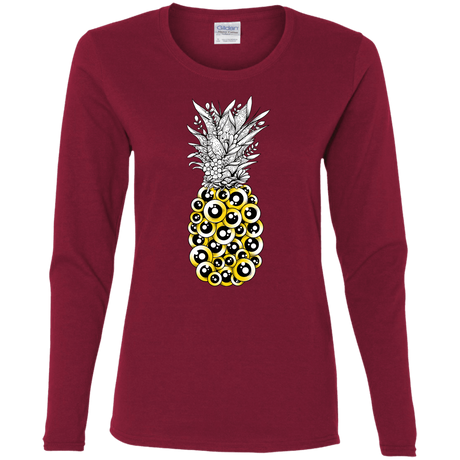 T-Shirts Cardinal / S Tropical Illusion Women's Long Sleeve T-Shirt