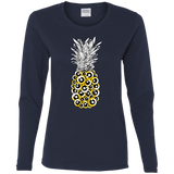 T-Shirts Navy / S Tropical Illusion Women's Long Sleeve T-Shirt