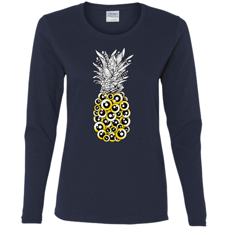 T-Shirts Navy / S Tropical Illusion Women's Long Sleeve T-Shirt