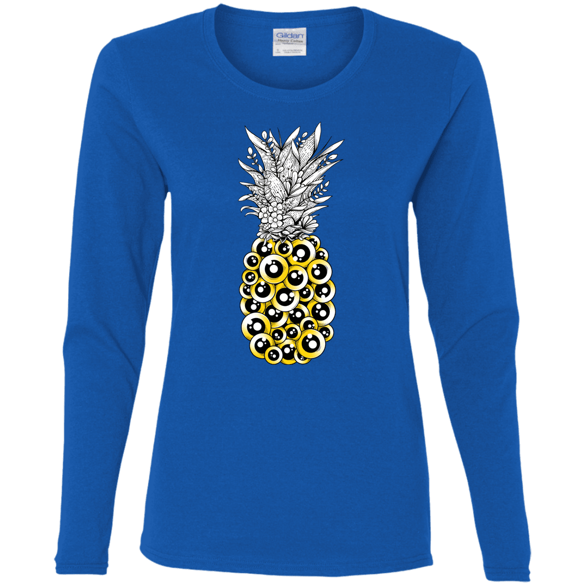 T-Shirts Royal / S Tropical Illusion Women's Long Sleeve T-Shirt