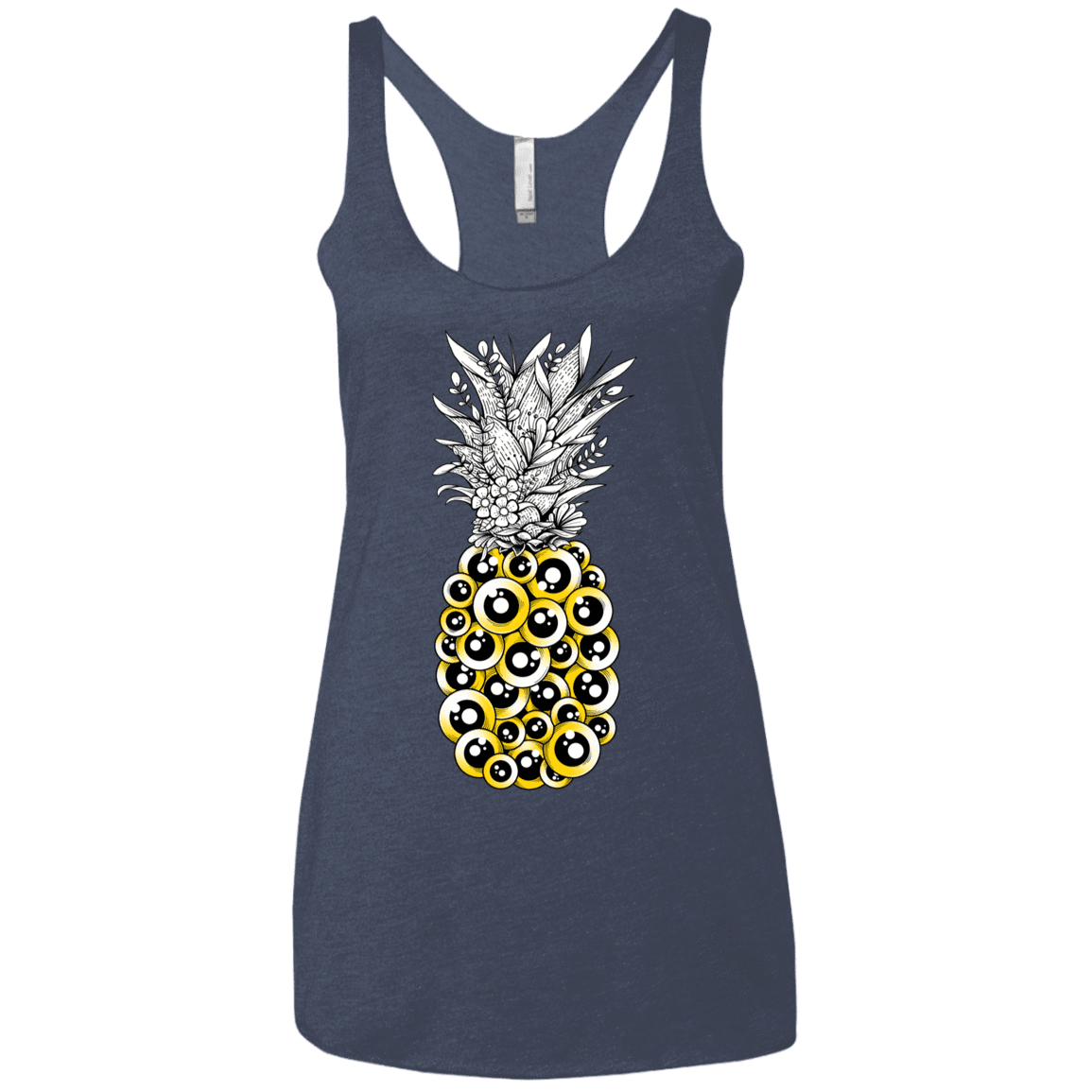 T-Shirts Vintage Navy / X-Small Tropical Illusion Women's Triblend Racerback Tank