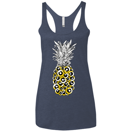 T-Shirts Vintage Navy / X-Small Tropical Illusion Women's Triblend Racerback Tank