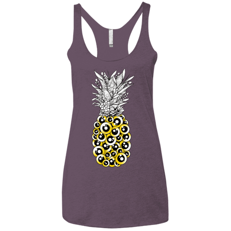 T-Shirts Vintage Purple / X-Small Tropical Illusion Women's Triblend Racerback Tank
