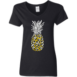 T-Shirts Black / S Tropical Illusion Women's V-Neck T-Shirt