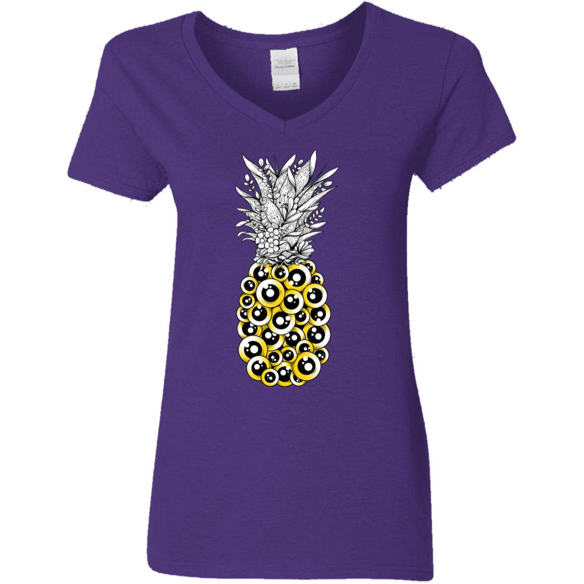 T-Shirts Purple / S Tropical Illusion Women's V-Neck T-Shirt