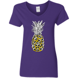 T-Shirts Purple / S Tropical Illusion Women's V-Neck T-Shirt