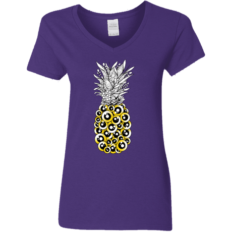 T-Shirts Purple / S Tropical Illusion Women's V-Neck T-Shirt