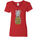 T-Shirts Red / S Tropical Illusion Women's V-Neck T-Shirt