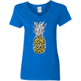 T-Shirts Royal / S Tropical Illusion Women's V-Neck T-Shirt