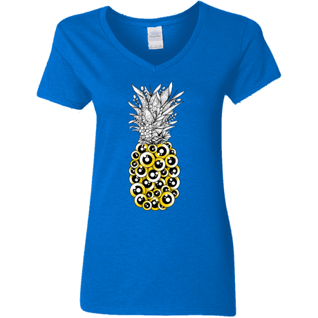 T-Shirts Royal / S Tropical Illusion Women's V-Neck T-Shirt