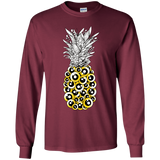 T-Shirts Maroon / YS Tropical Illusion Youth Long Sleeve T-Shirt
