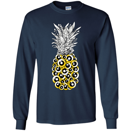 T-Shirts Navy / YS Tropical Illusion Youth Long Sleeve T-Shirt