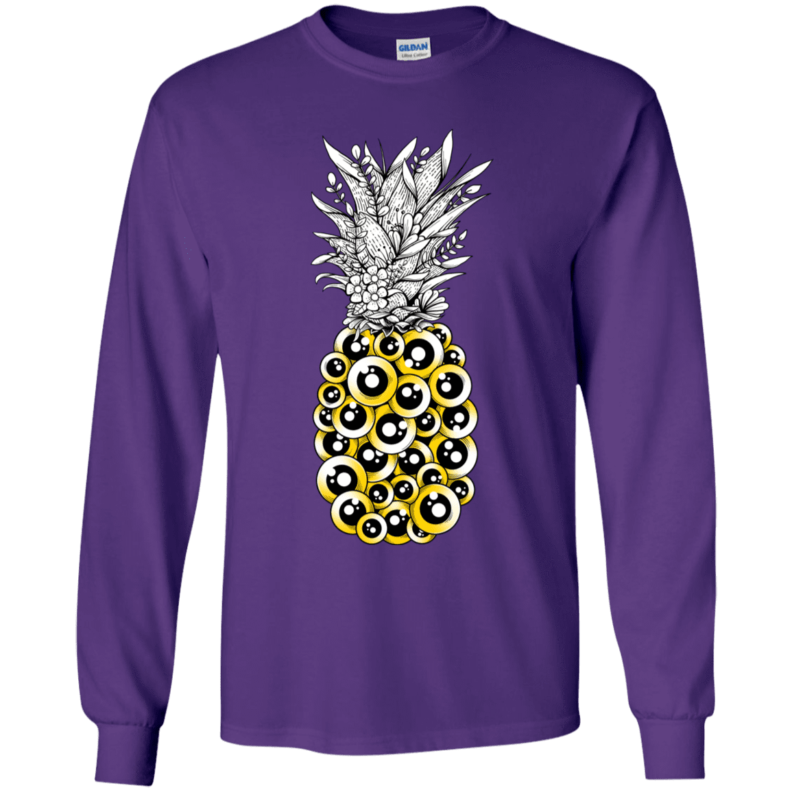 T-Shirts Purple / YS Tropical Illusion Youth Long Sleeve T-Shirt