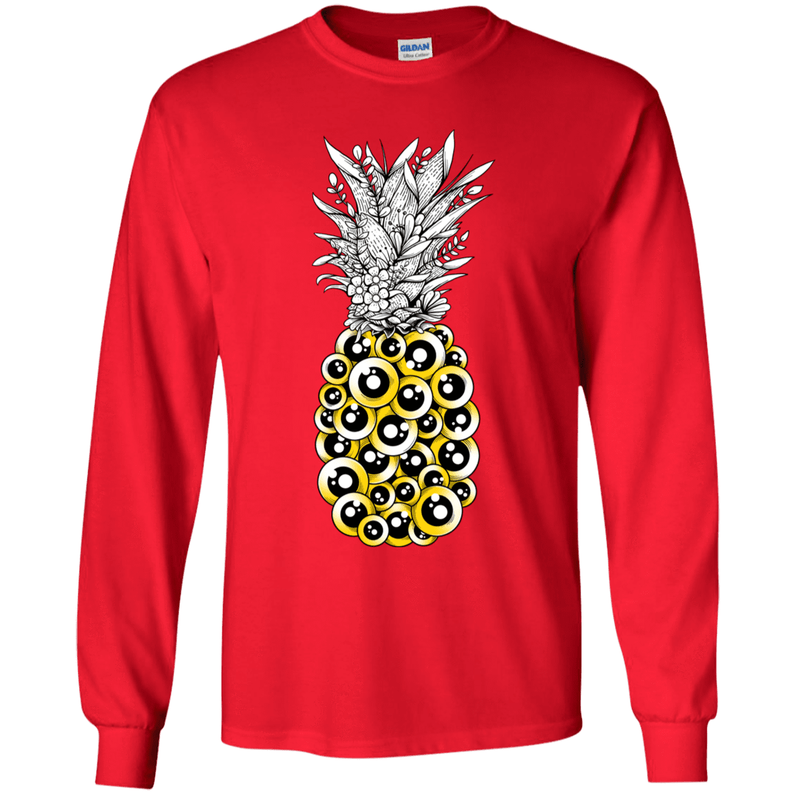 T-Shirts Red / YS Tropical Illusion Youth Long Sleeve T-Shirt