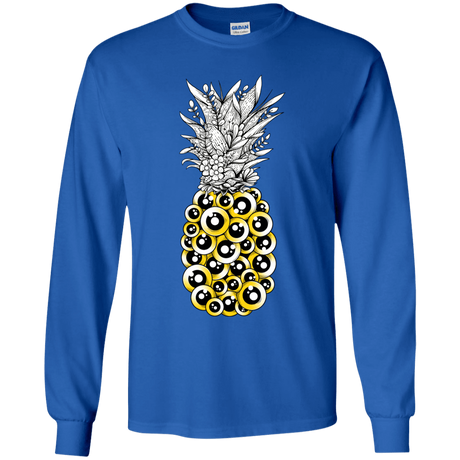 T-Shirts Royal / YS Tropical Illusion Youth Long Sleeve T-Shirt