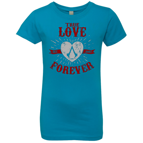 T-Shirts Turquoise / YXS True Love Forever Assasin Girls Premium T-Shirt