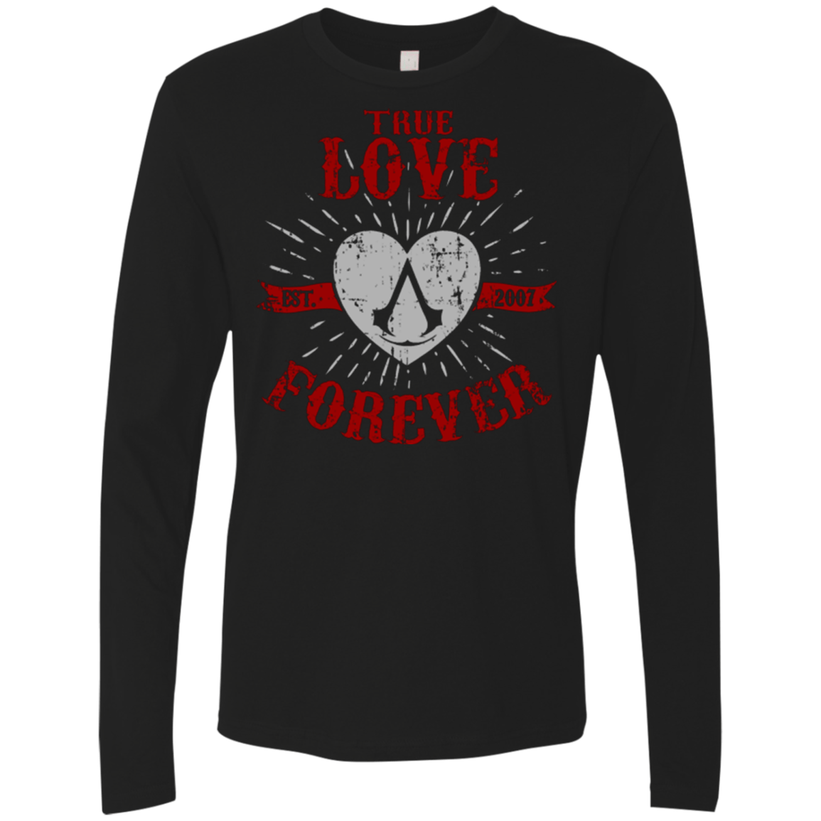 T-Shirts Black / Small True Love Forever Assasin Men's Premium Long Sleeve
