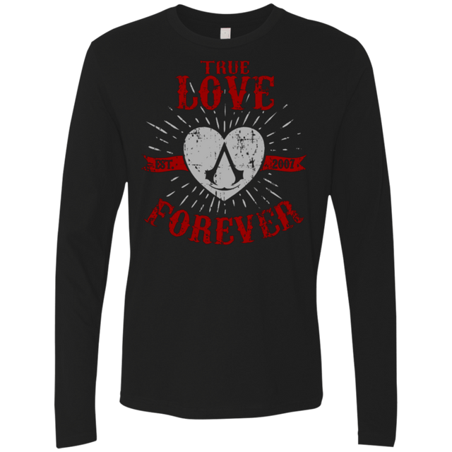 T-Shirts Black / Small True Love Forever Assasin Men's Premium Long Sleeve