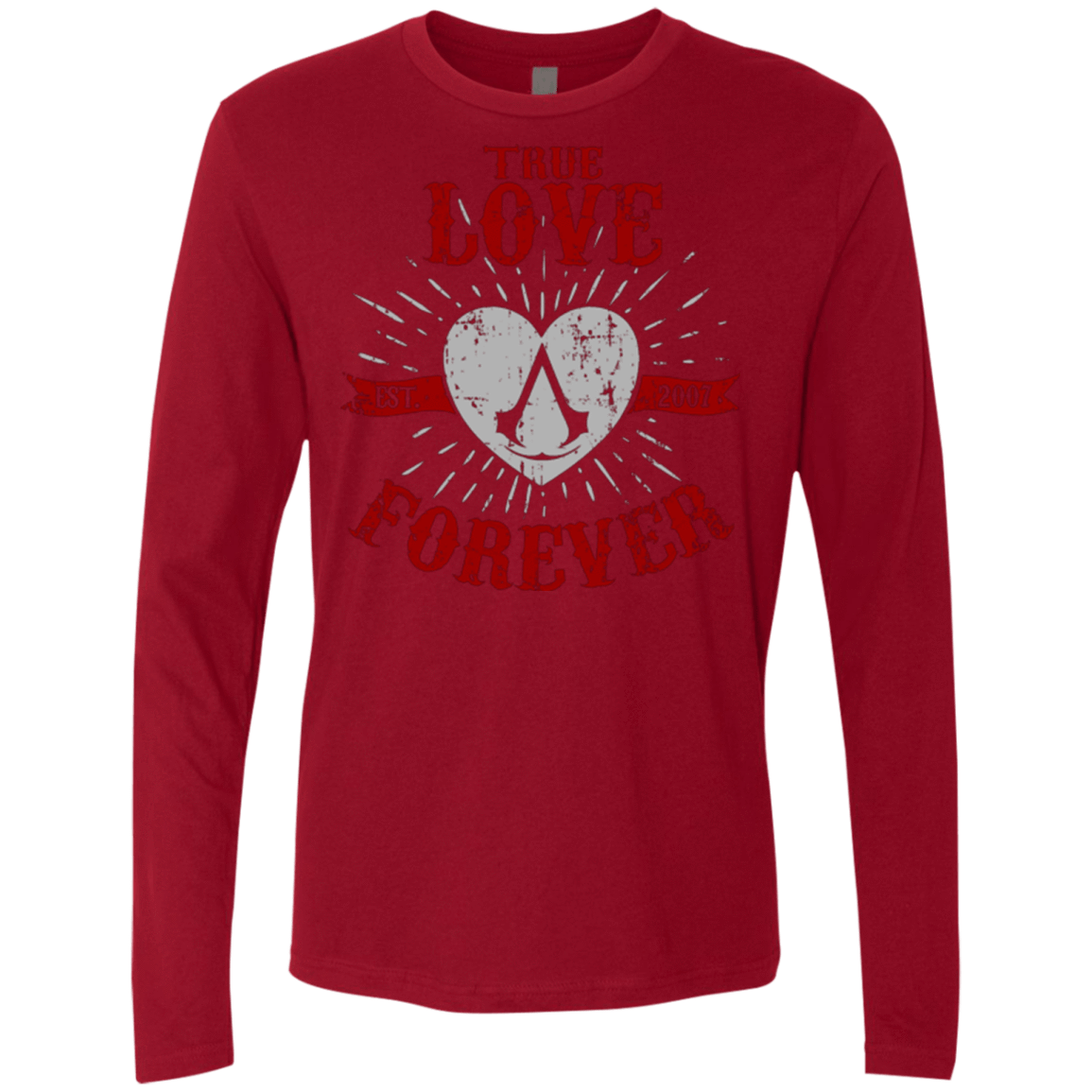 T-Shirts Cardinal / Small True Love Forever Assasin Men's Premium Long Sleeve