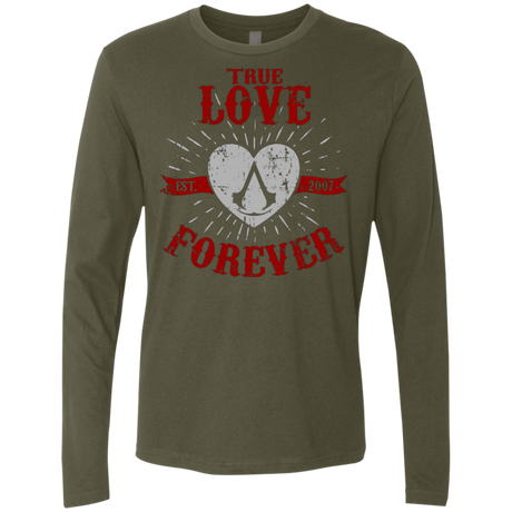 T-Shirts Military Green / Small True Love Forever Assasin Men's Premium Long Sleeve