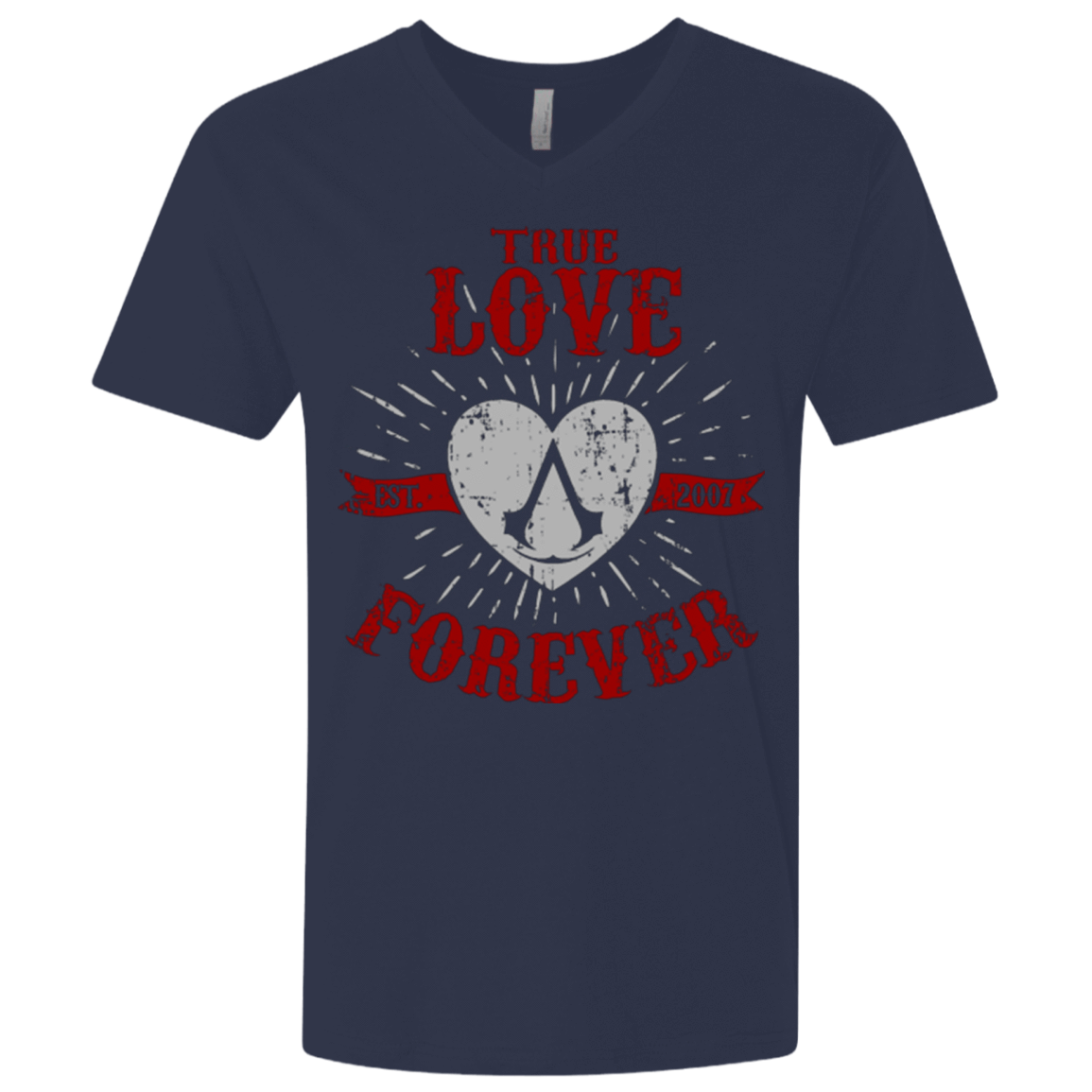 T-Shirts Midnight Navy / X-Small True Love Forever Assasin Men's Premium V-Neck