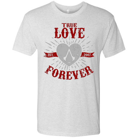 T-Shirts Heather White / Small True Love Forever Assasin Men's Triblend T-Shirt