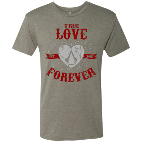 T-Shirts Venetian Grey / Small True Love Forever Assasin Men's Triblend T-Shirt
