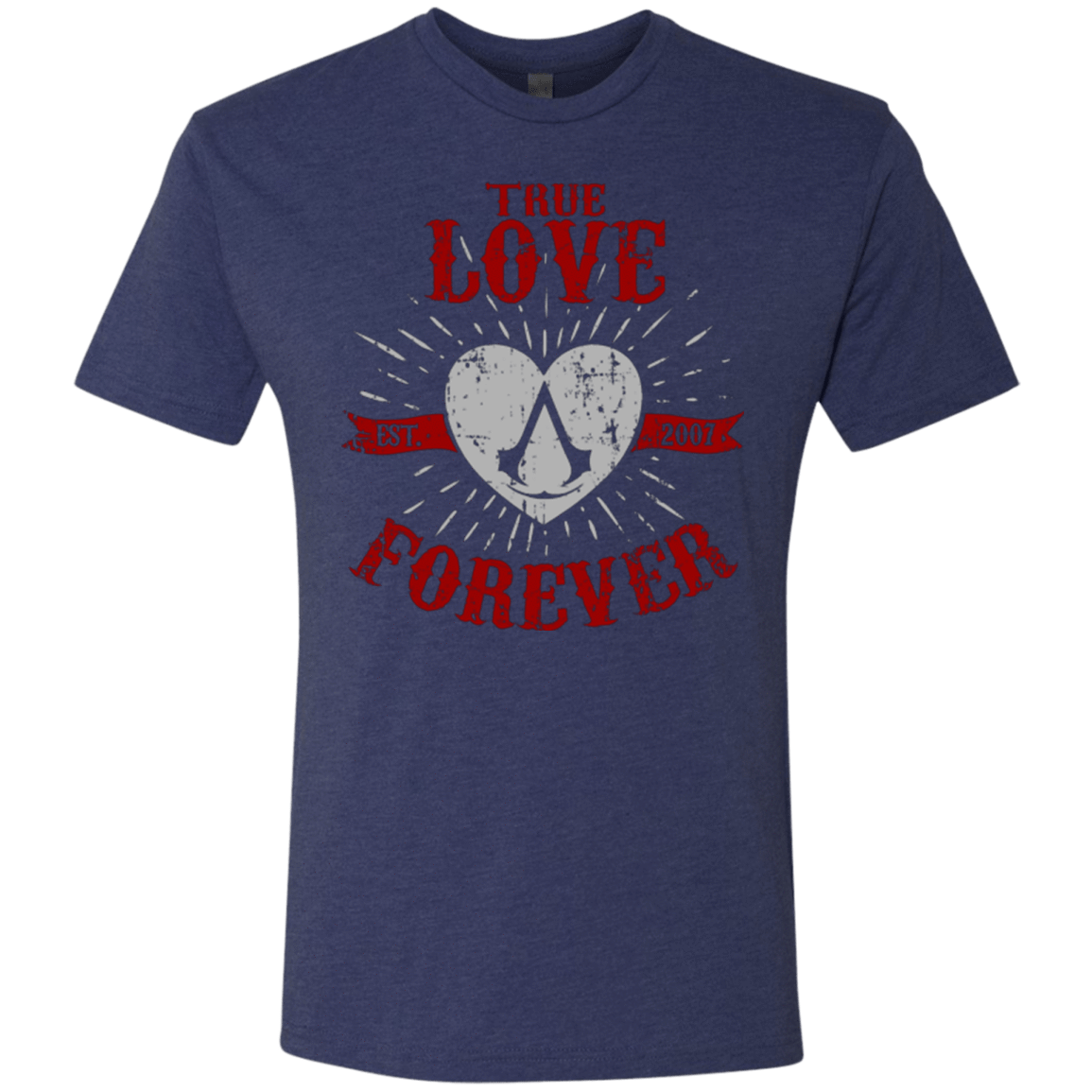 T-Shirts Vintage Navy / Small True Love Forever Assasin Men's Triblend T-Shirt