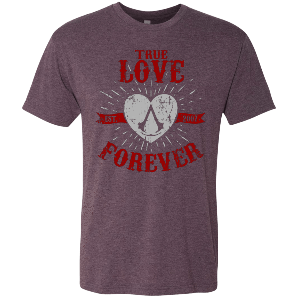 T-Shirts Vintage Purple / Small True Love Forever Assasin Men's Triblend T-Shirt