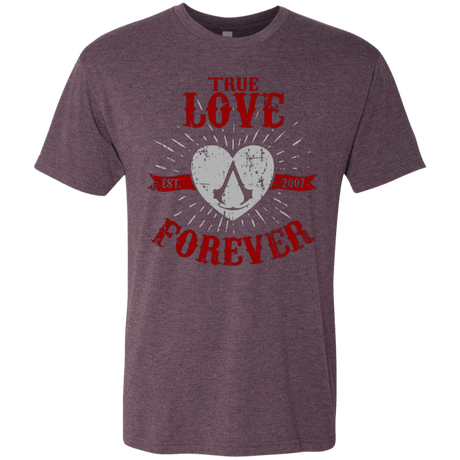 T-Shirts Vintage Purple / Small True Love Forever Assasin Men's Triblend T-Shirt
