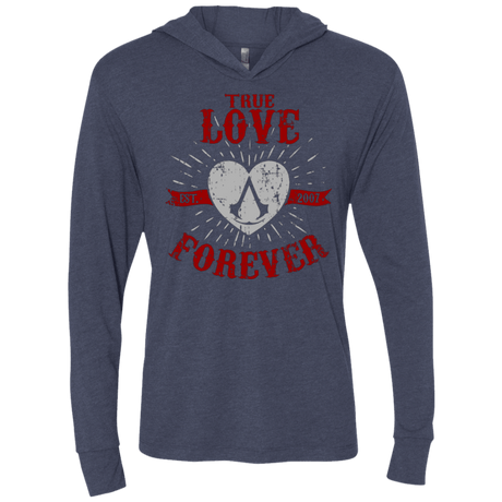 T-Shirts Vintage Navy / X-Small True Love Forever Assasin Triblend Long Sleeve Hoodie Tee