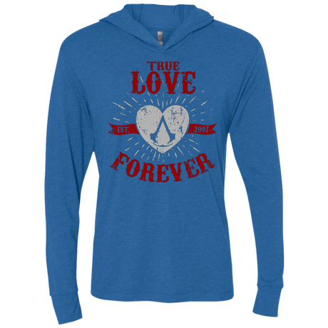 T-Shirts Vintage Royal / X-Small True Love Forever Assasin Triblend Long Sleeve Hoodie Tee
