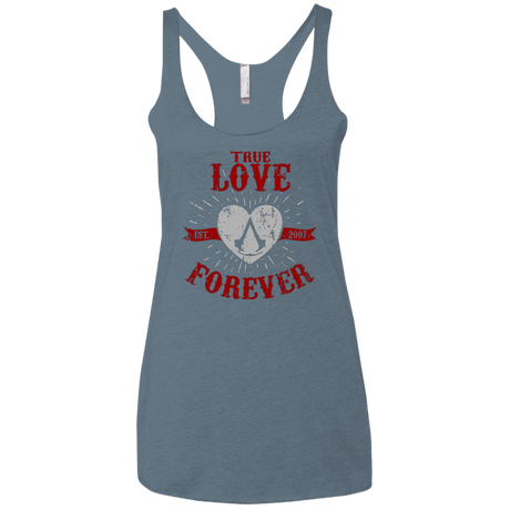 T-Shirts Indigo / X-Small True Love Forever Assasin Women's Triblend Racerback Tank
