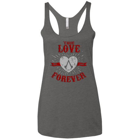 T-Shirts Premium Heather / X-Small True Love Forever Assasin Women's Triblend Racerback Tank