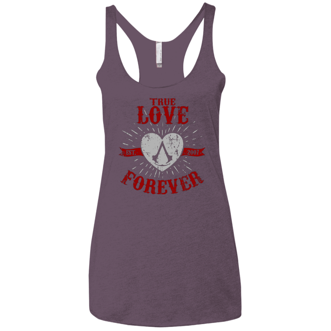 T-Shirts Vintage Purple / X-Small True Love Forever Assasin Women's Triblend Racerback Tank
