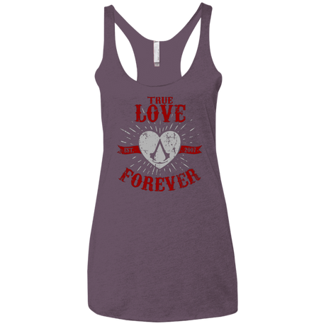 T-Shirts Vintage Purple / X-Small True Love Forever Assasin Women's Triblend Racerback Tank