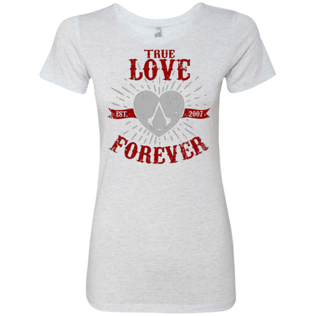 T-Shirts Heather White / Small True Love Forever Assasin Women's Triblend T-Shirt
