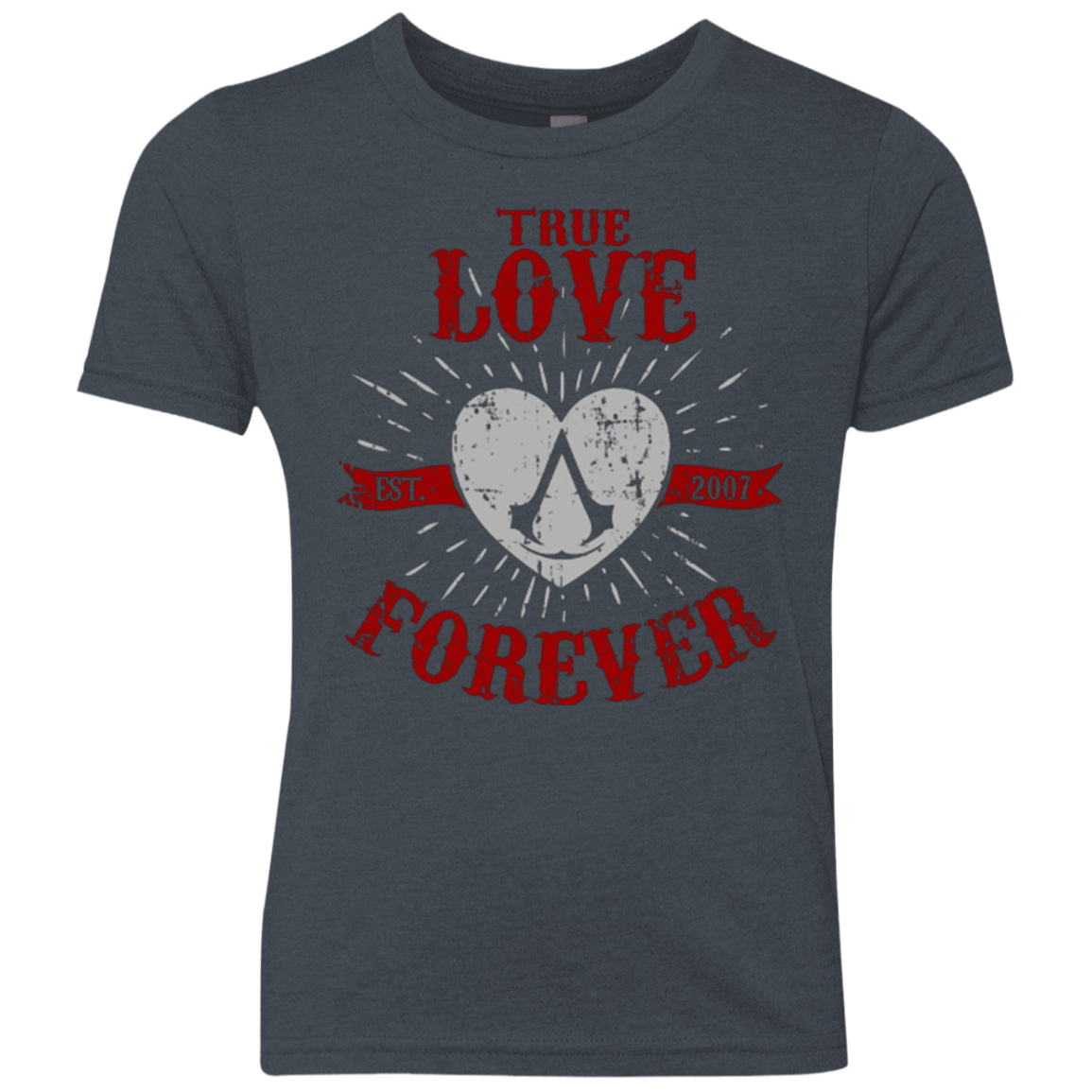 T-Shirts Vintage Navy / YXS True Love Forever Assasin Youth Triblend T-Shirt