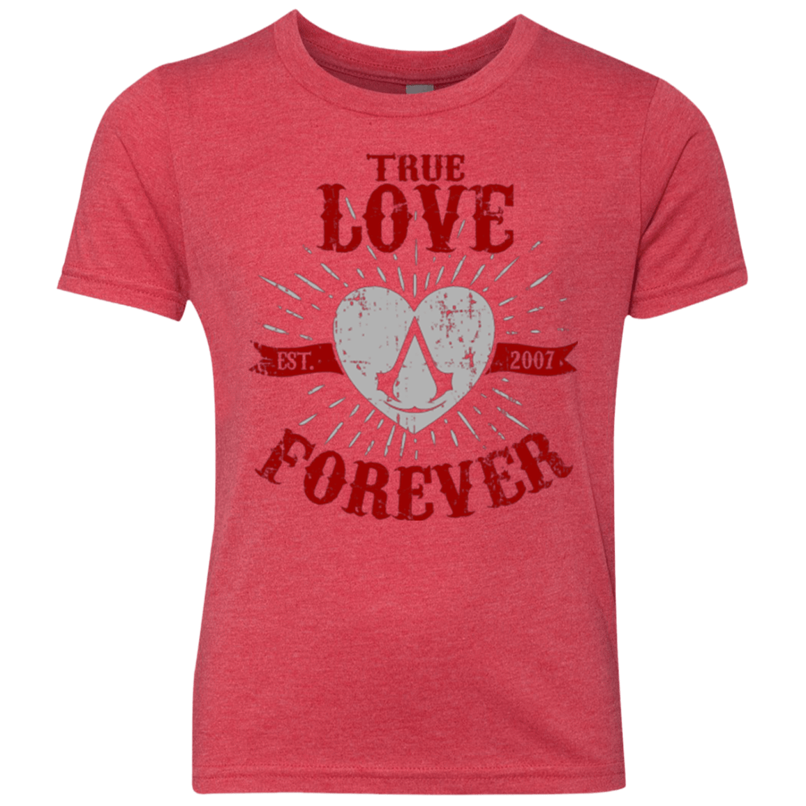 T-Shirts Vintage Red / YXS True Love Forever Assasin Youth Triblend T-Shirt