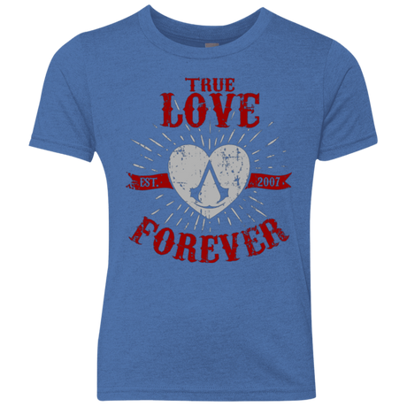 T-Shirts Vintage Royal / YXS True Love Forever Assasin Youth Triblend T-Shirt