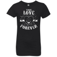 T-Shirts Black / YXS True Love Forever Black Girls Premium T-Shirt