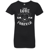 T-Shirts Black / YXS True Love Forever Black Girls Premium T-Shirt
