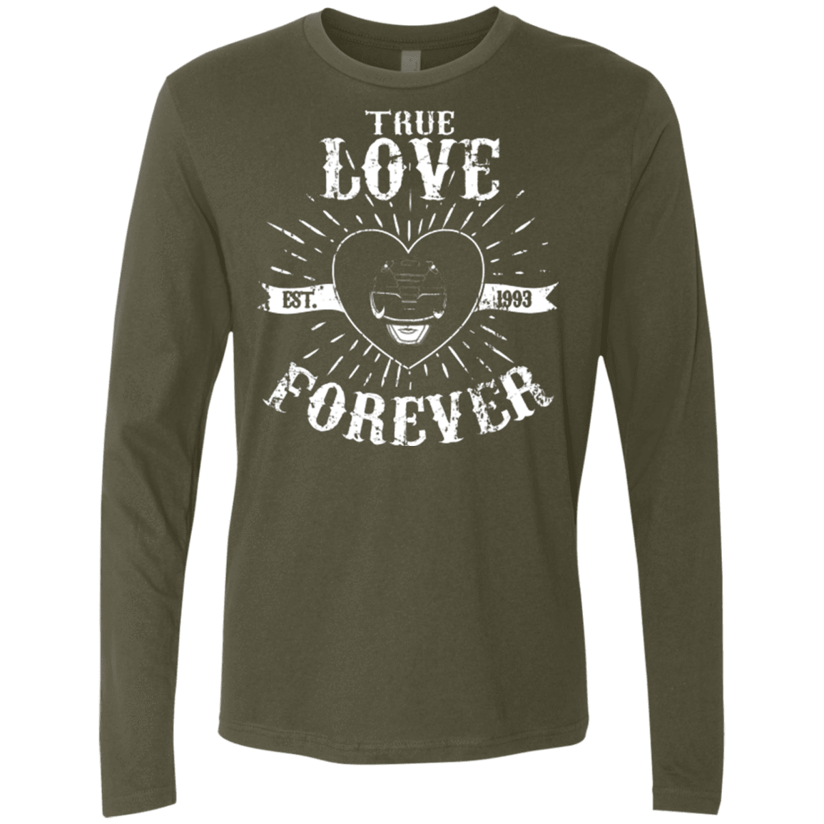 T-Shirts Military Green / Small True Love Forever Black Men's Premium Long Sleeve