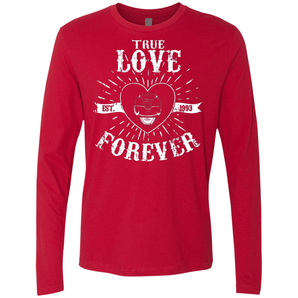 T-Shirts Red / Small True Love Forever Black Men's Premium Long Sleeve