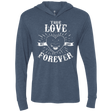T-Shirts Indigo / X-Small True Love Forever Black Triblend Long Sleeve Hoodie Tee