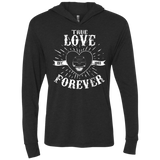 T-Shirts Vintage Black / X-Small True Love Forever Black Triblend Long Sleeve Hoodie Tee