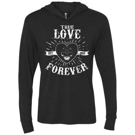 T-Shirts Vintage Black / X-Small True Love Forever Black Triblend Long Sleeve Hoodie Tee